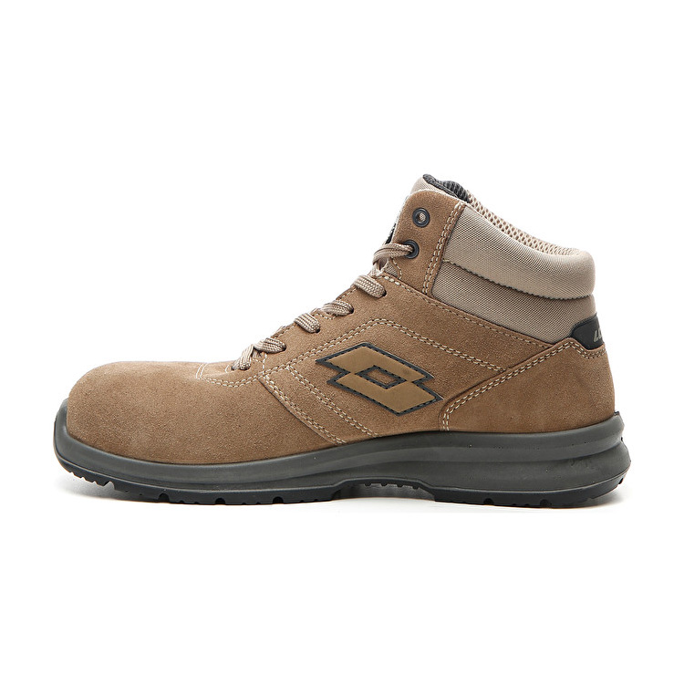 Brown Lotto Race 400 Mid S3 Sd Men's Safety Shoes | Lotto-87703