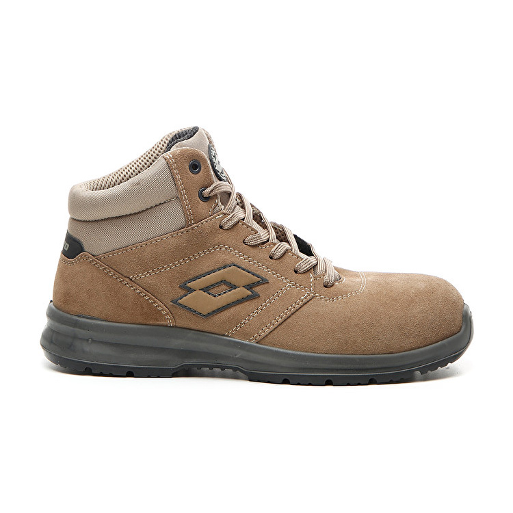 Brown Lotto Race 400 Mid S3 Sd Men\'s Safety Shoes | Lotto-87703