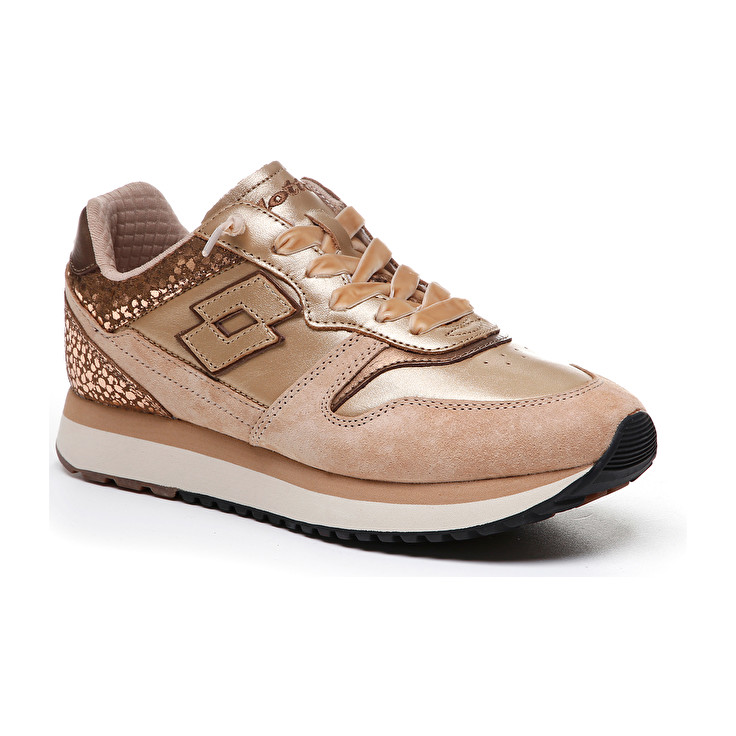 Brown Lotto Slice Metal W Women's Sneakers | Lotto-60152