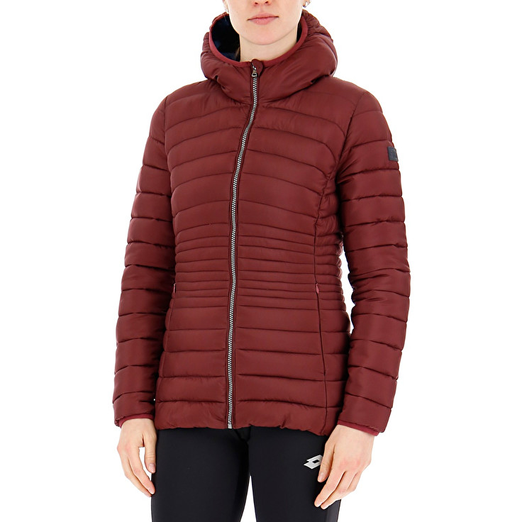 Burgundy Lotto Bomber Cortina W Pad Pl Women\'s Jackets | Lotto-17888