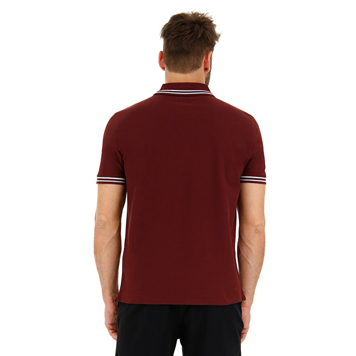 Burgundy Lotto Classica Men's Polo Shirts | Lotto-88445