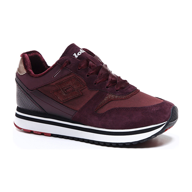 Burgundy Lotto Slice W Women's Sneakers | Lotto-73058