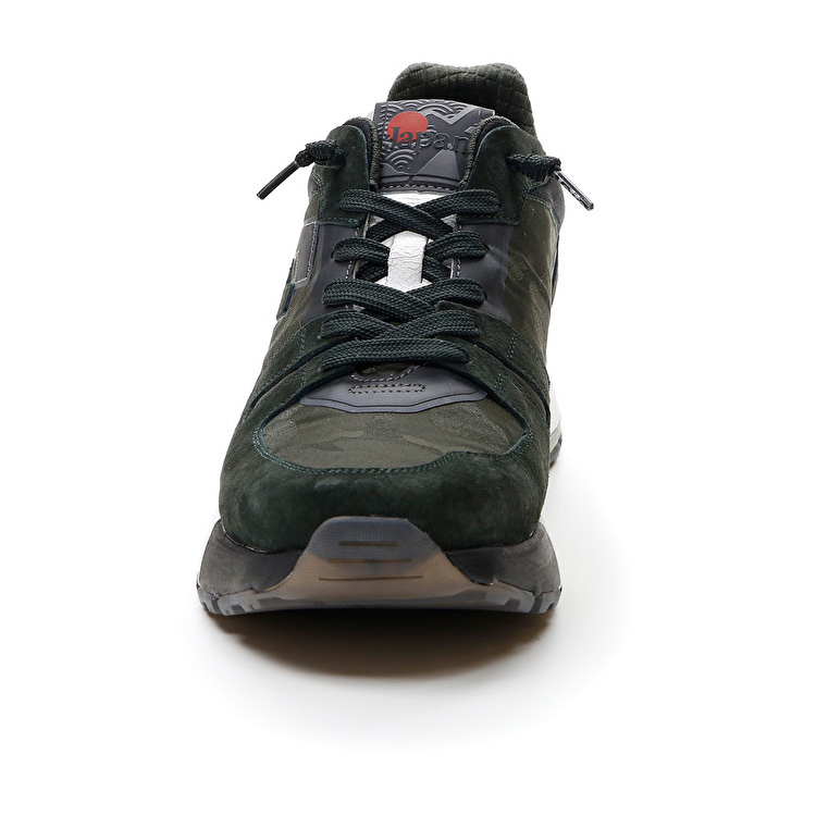 Green / Black Lotto Tokyo Shibuya Camo Men's Sneakers | Lotto-31129