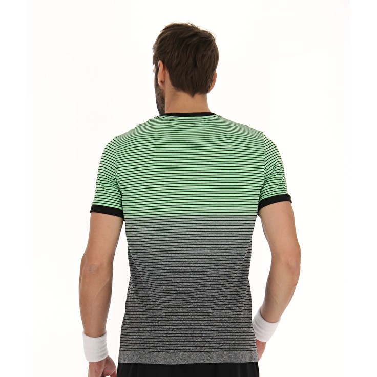 Green / Black Lotto Top Ten Ii Sml Men's T Shirts | Lotto-52140