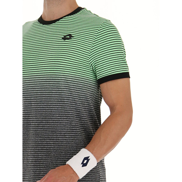 Green / Black Lotto Top Ten Ii Sml Men's T Shirts | Lotto-52140