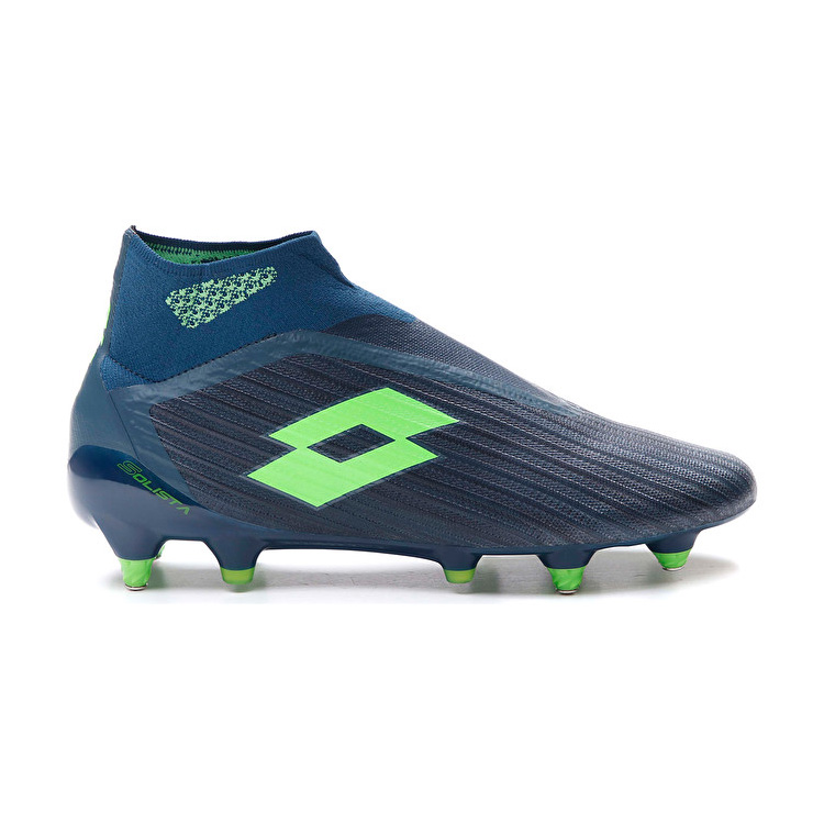 Green / Blue Lotto Solista 100 Iii Gravity Sgx Men\'s Soccer Shoes | Lotto-49874