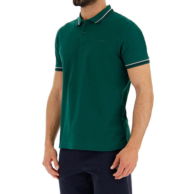 Green Lotto Classica Men's Polo Shirts | Lotto-63747