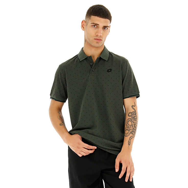 Green Lotto Elba Men\'s Polo Shirts | Lotto-97756