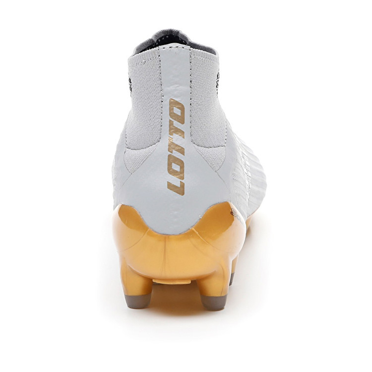 Grey / Black / Gold Lotto Solista 100 Iii Gravity Fg Men's Soccer Shoes | Lotto-86777