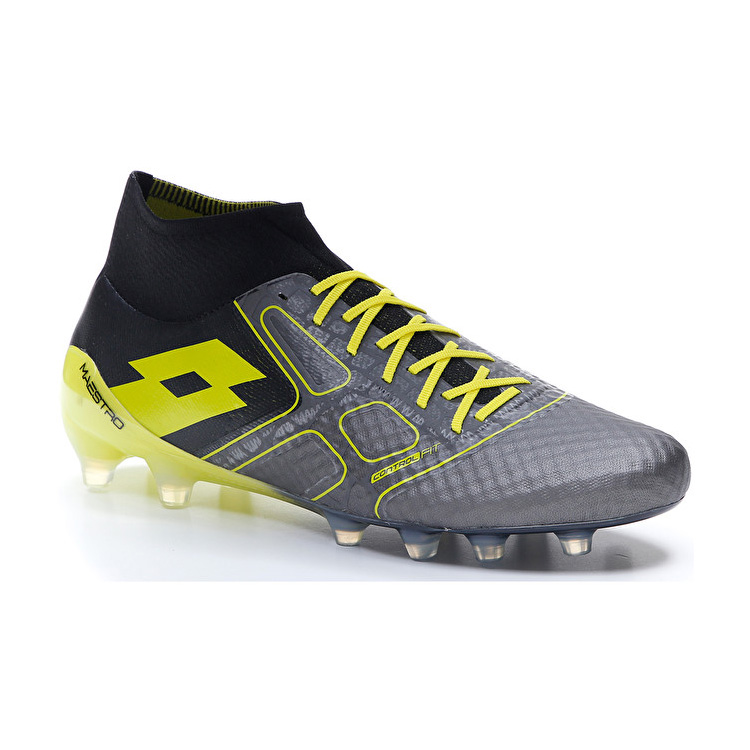 Grey / Black / Green Lotto Maestro 100 Iii Fg Men's Soccer Shoes | Lotto-65096