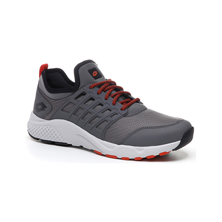 Grey / Black / Red Lotto Breeze Free Iv Men's Lifestyle Shoes | Lotto-71243