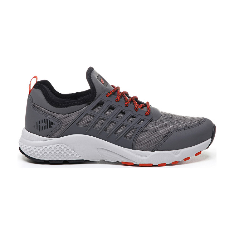 Grey / Black / Red Lotto Breeze Free Iv Men\'s Lifestyle Shoes | Lotto-71243