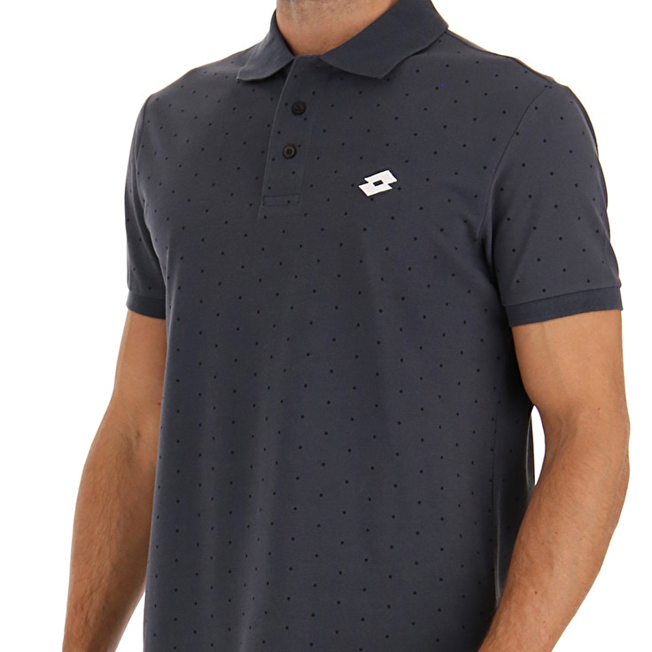 Grey Lotto Elba Ii Pq Men's Polo Shirts | Lotto-17204