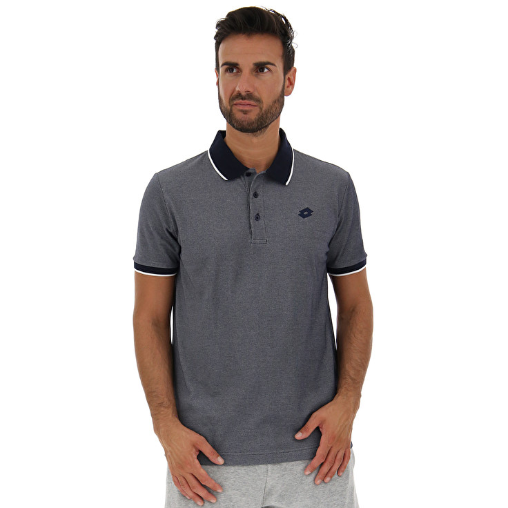 Grey Lotto Firenze Pq Men\'s Polo Shirts | Lotto-35150