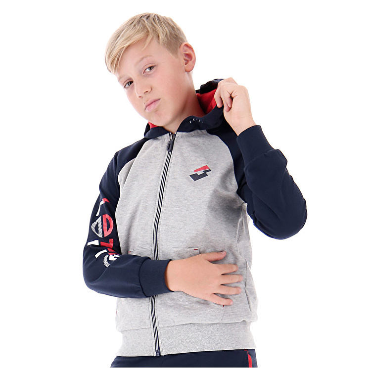 Grey / Navy Lotto Bts Suit Kids' Tracksuits | Lotto-67788