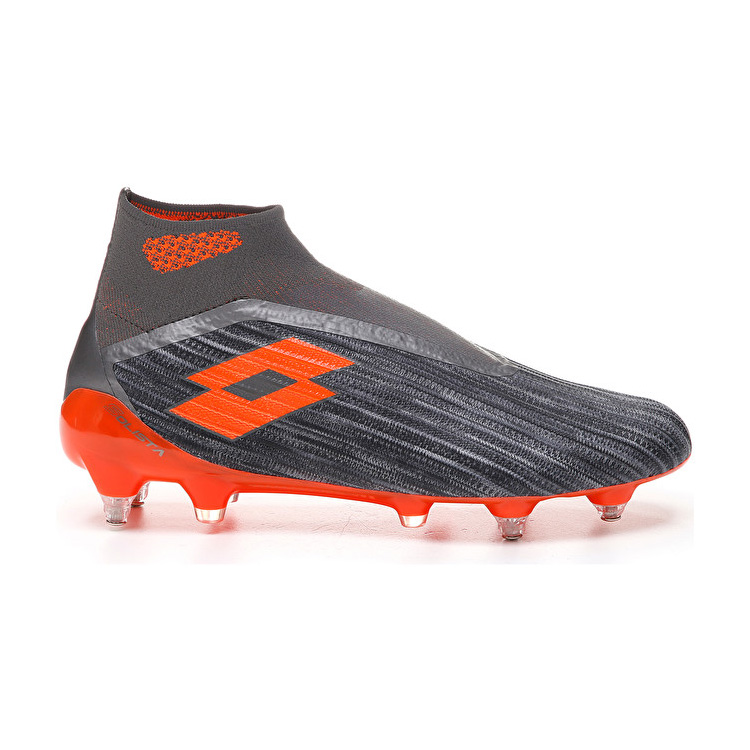 Grey / Orange Lotto Solista 100 Iii Gravity Sgx Men\'s Soccer Shoes | Lotto-99862