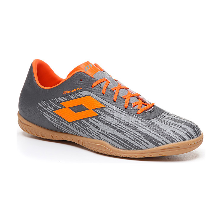 Grey / Orange Lotto Solista 700 Iii Id Men's Soccer Shoes | Lotto-52772