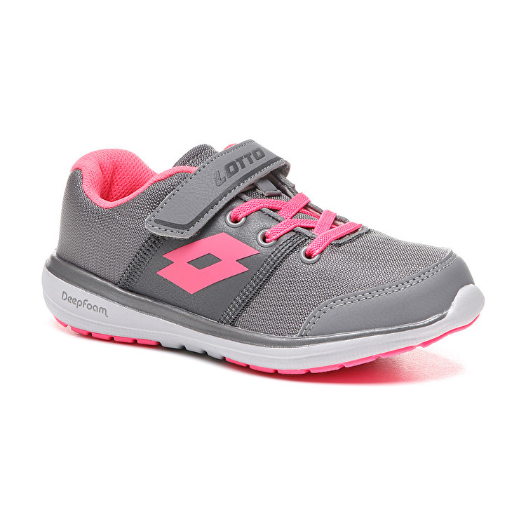 Grey / Pink Lotto Cityride Amf Evo Ii Kids' Sneakers | Lotto-53854