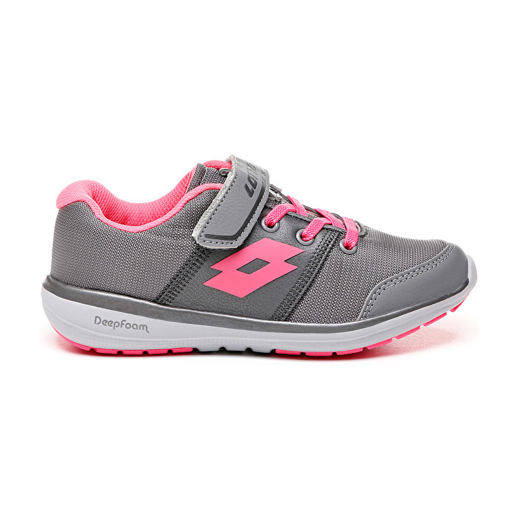 Grey / Pink Lotto Cityride Amf Evo Ii Kids\' Sneakers | Lotto-53854