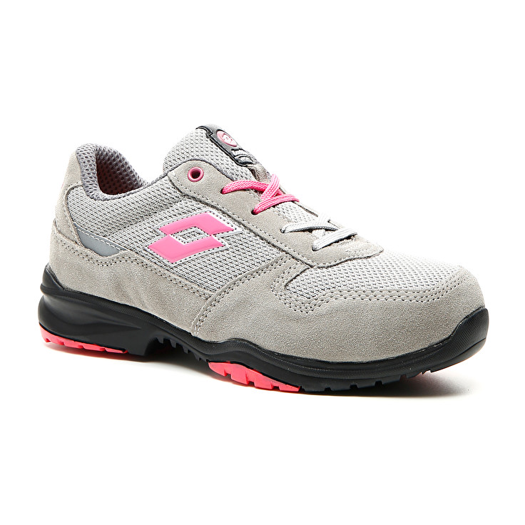 Grey / Pink Lotto Flex Evo 500 S1p Src Hrow Women's Safety Shoes | Lotto-93729