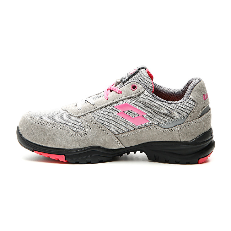 Grey / Pink Lotto Flex Evo 500 S1p Src Hrow Women's Safety Shoes | Lotto-93729