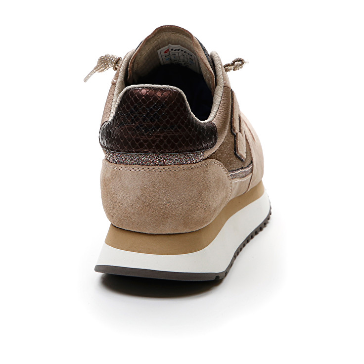 Khaki Lotto Wedge Silk W Women's Sneakers | Lotto-98618