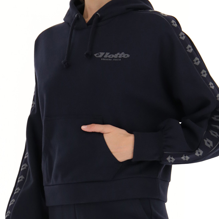 Navy Lotto Athletica Due W Iv Sweat Hd Pl Women's Sweatshirt | Lotto-90252