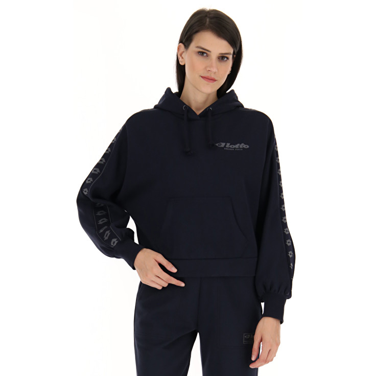 Navy Lotto Athletica Due W Iv Sweat Hd Pl Women\'s Sweatshirt | Lotto-90252