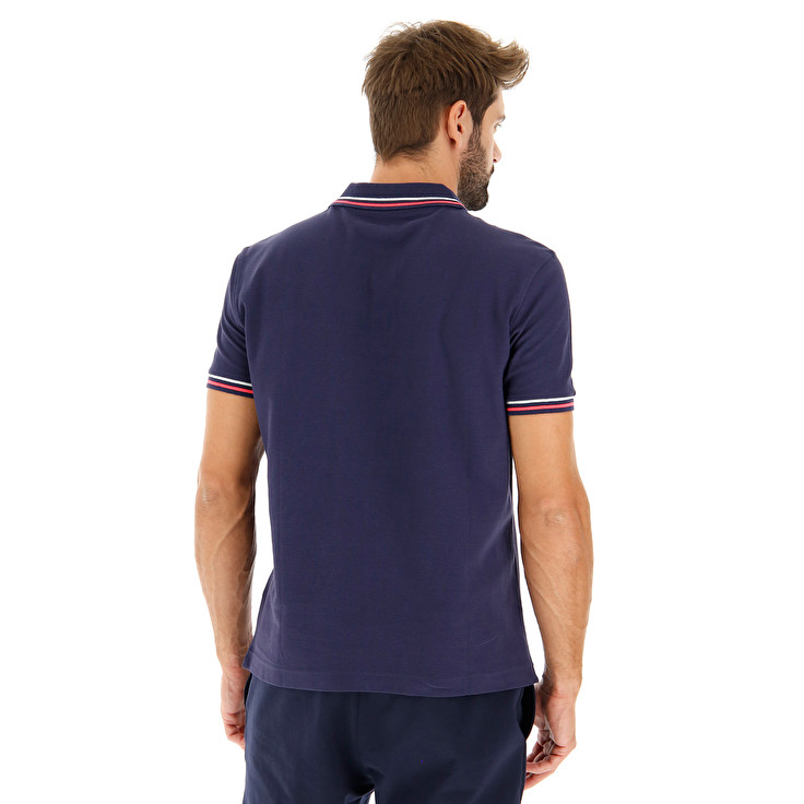 Navy Lotto Classica Men's Polo Shirts | Lotto-14820