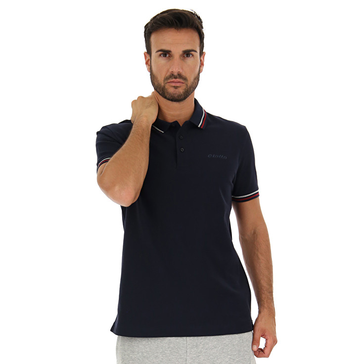 Navy Lotto Classica Pq Men\'s Polo Shirts | Lotto-22109