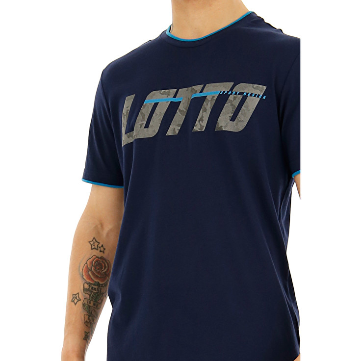 Navy Lotto Logo Ii Men's T Shirts | Lotto-84314