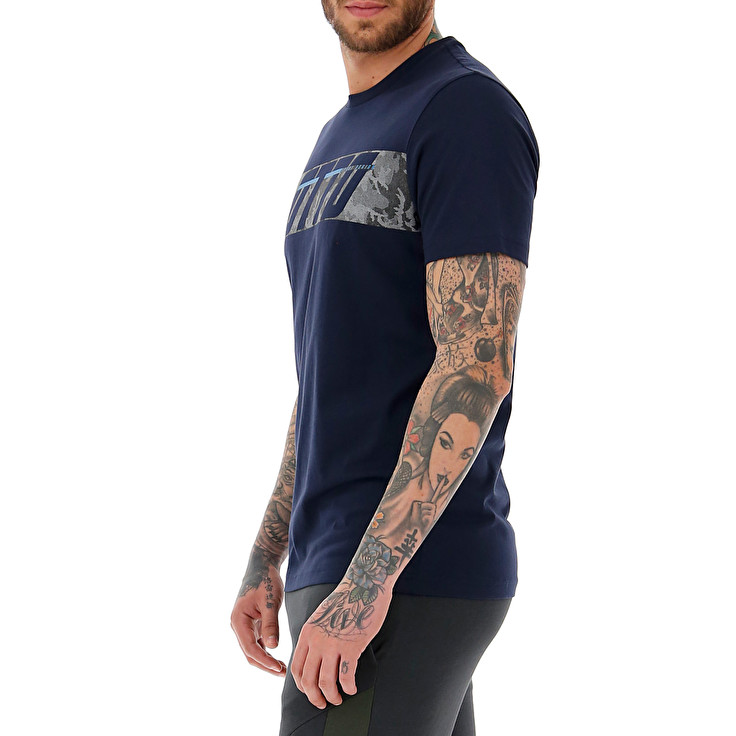 Navy Lotto Logo Ii Men's T Shirts | Lotto-97121