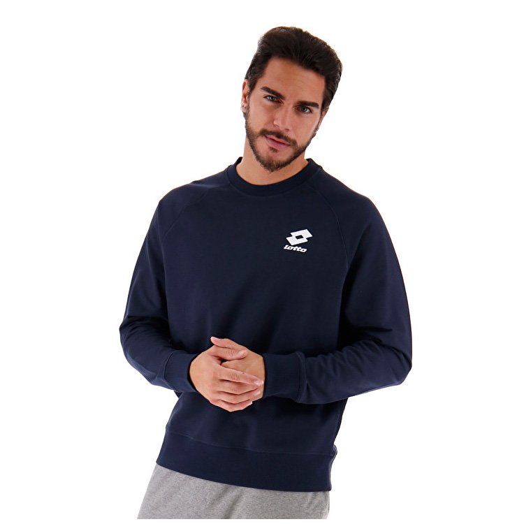 Navy Lotto Smart Sweat Rn Ft Lb Men\'s Sweatshirt | Lotto-39572