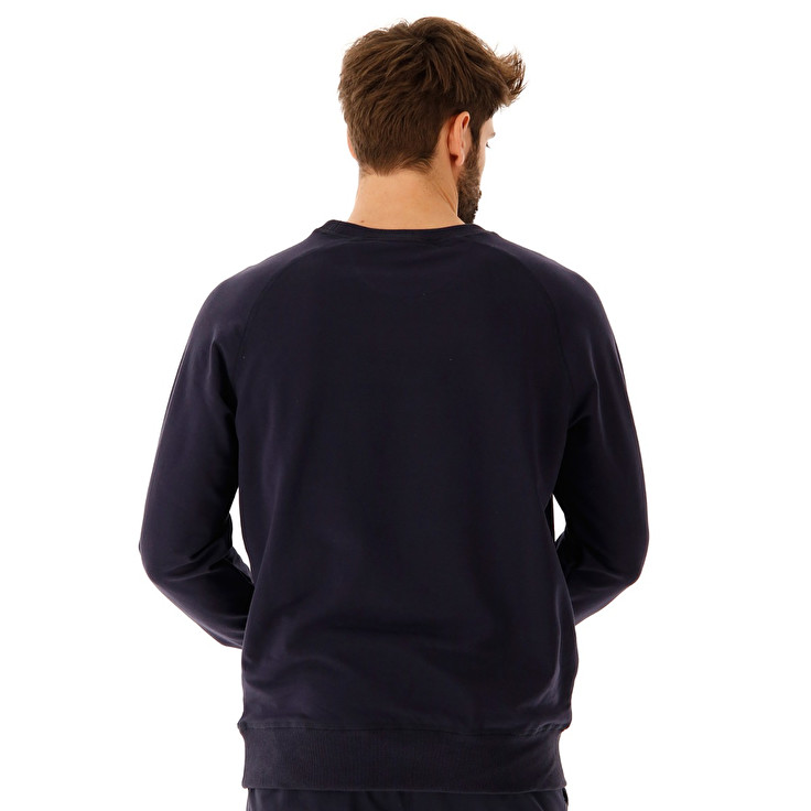 Navy Lotto Smart Sweat Rn Ft Men's Sweatshirt | Lotto-63835