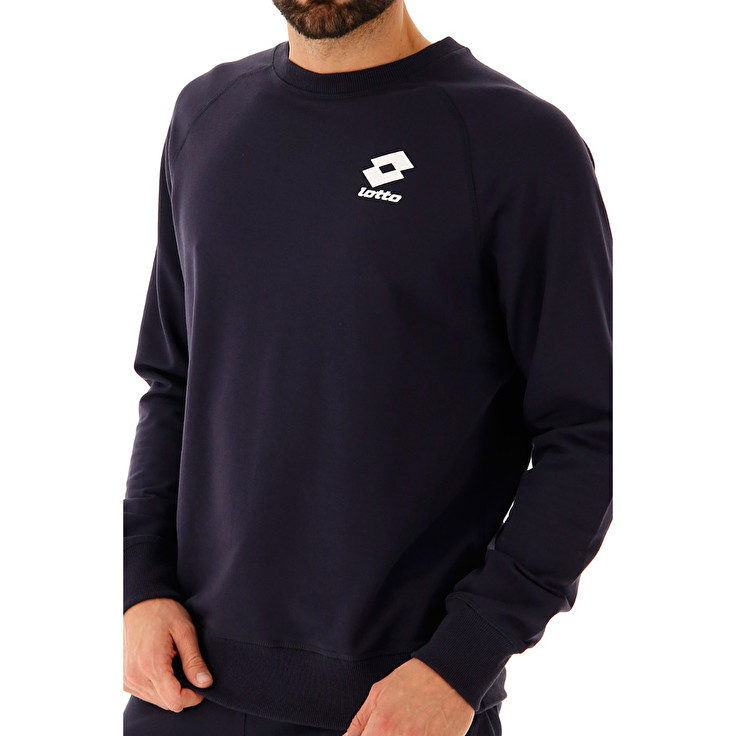 Navy Lotto Smart Sweat Rn Ft Men's Sweatshirt | Lotto-63835