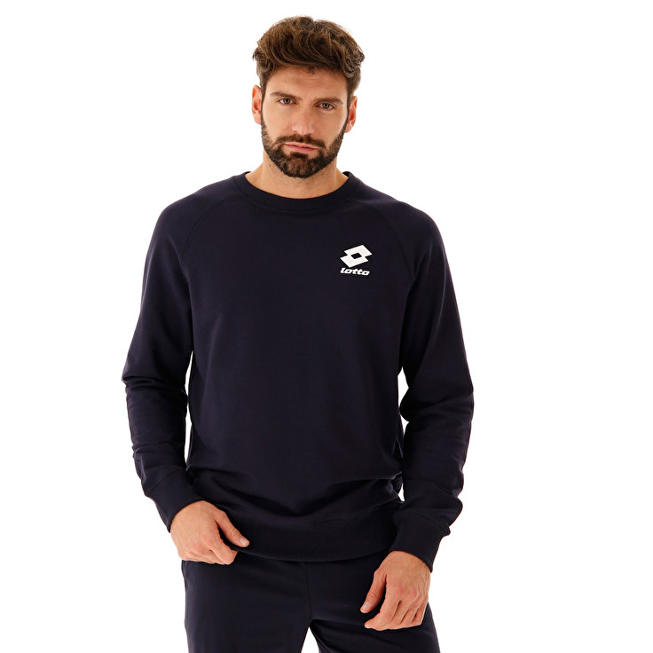 Navy Lotto Smart Sweat Rn Ft Men\'s Sweatshirt | Lotto-63835