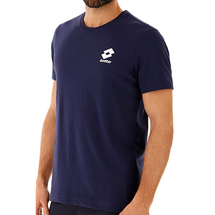 Navy Lotto Tee Bs Js Men's T Shirts | Lotto-17218