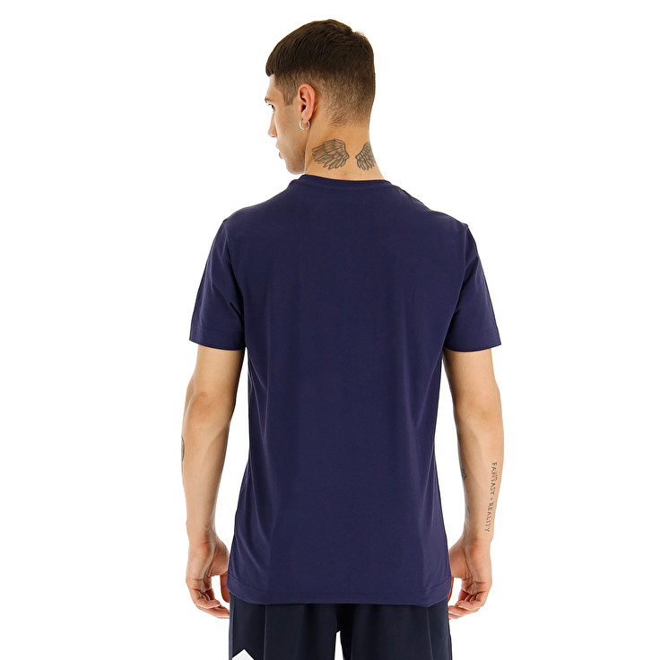 Navy Lotto Tee Italia Js Men's T Shirts | Lotto-57032