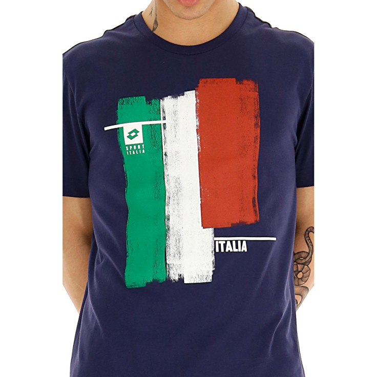 Navy Lotto Tee Italia Js Men's T Shirts | Lotto-57032