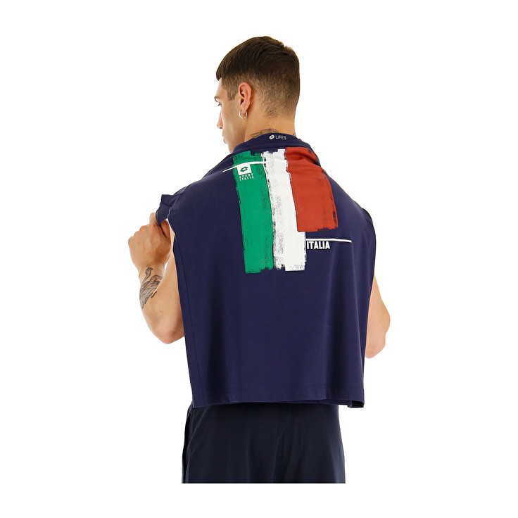 Navy Lotto Tee Italia Js Men's T Shirts | Lotto-57032