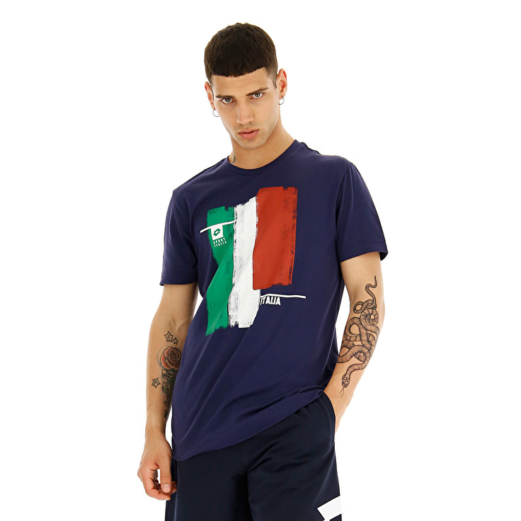 Navy Lotto Tee Italia Js Men\'s T Shirts | Lotto-57032