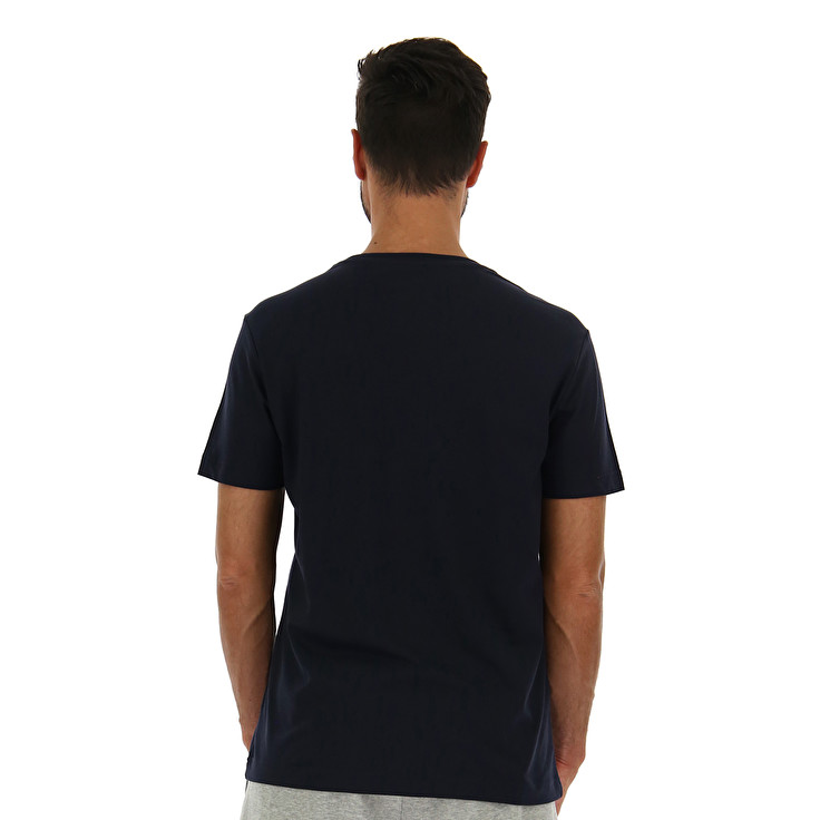 Navy Lotto Tee Logo Js Men's T Shirts | Lotto-80227