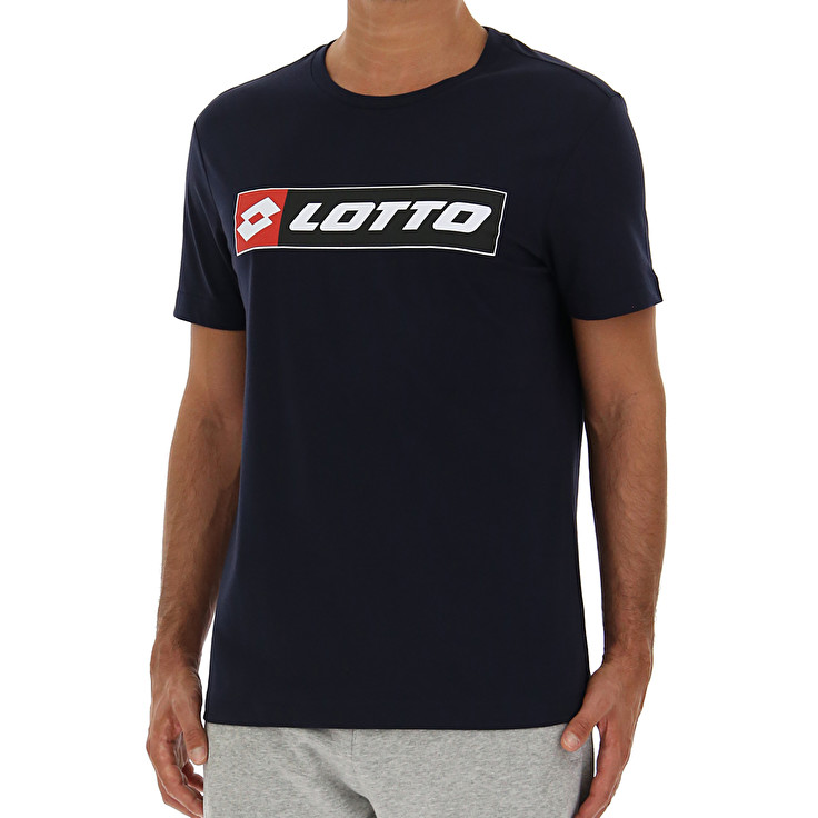 Navy Lotto Tee Logo Js Men's T Shirts | Lotto-80227