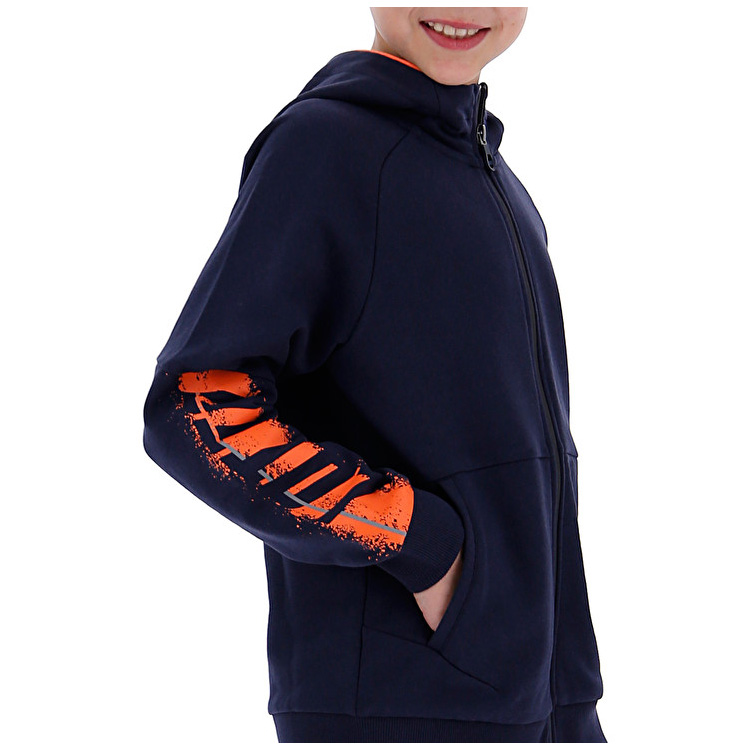 Navy / Orange Lotto Logo Sweat Kids' Tracksuits | Lotto-81361