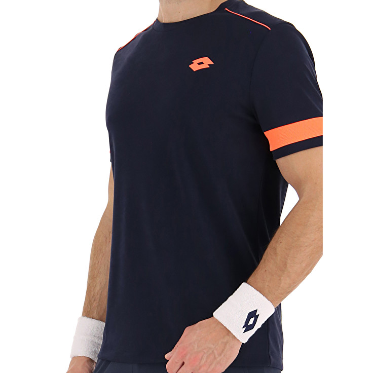 Navy / Orange Lotto Superrapida V Men's T Shirts | Lotto-68537