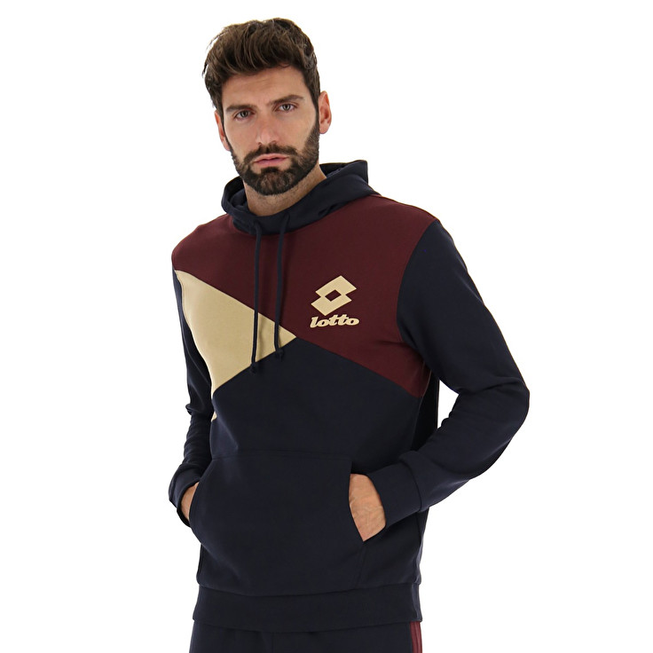 Navy / Red Lotto Athletica Lg Iii Sweat Hd Fl Men\'s Tracksuits | Lotto-24263