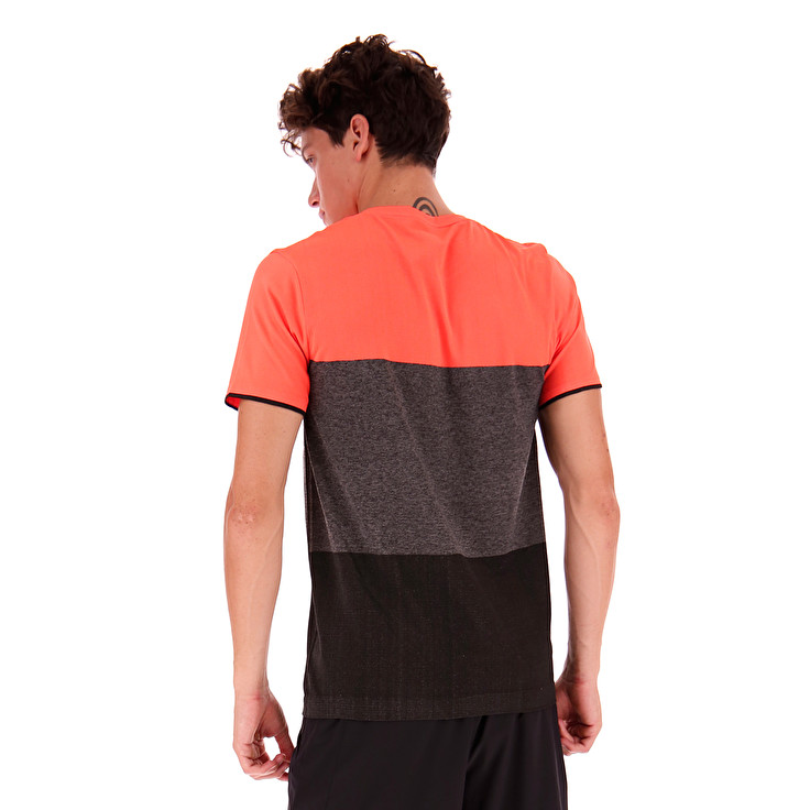 Orange / Black / Grey Lotto Tennis Tech Men's T Shirts | Lotto-80197