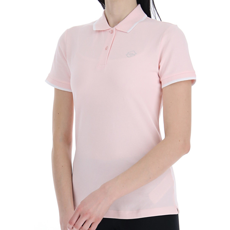 Pink Lotto Classica W Stc Pq Women's Polo Shirts | Lotto-21233