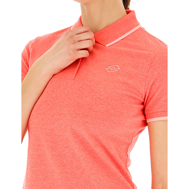 Pink Lotto Classica W Stc Pq Women's Polo Shirts | Lotto-33554