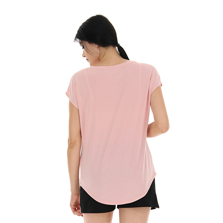 Pink Lotto Dinamico W Iv Vi Women's T Shirts | Lotto-43909